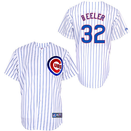 Dallas Beeler #32 mlb Jersey-Chicago Cubs Women's Authentic Home White Cool Base Baseball Jersey